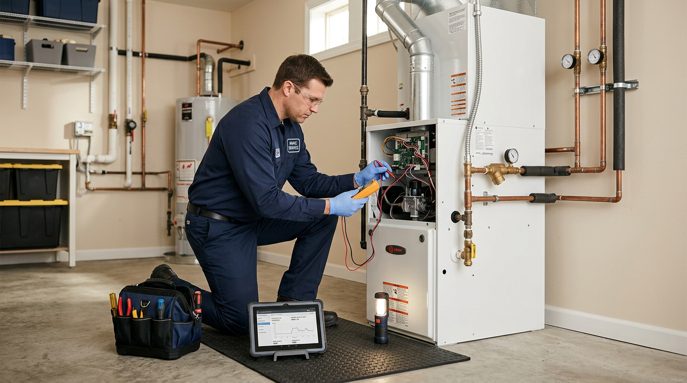 Furnace repair and heating service